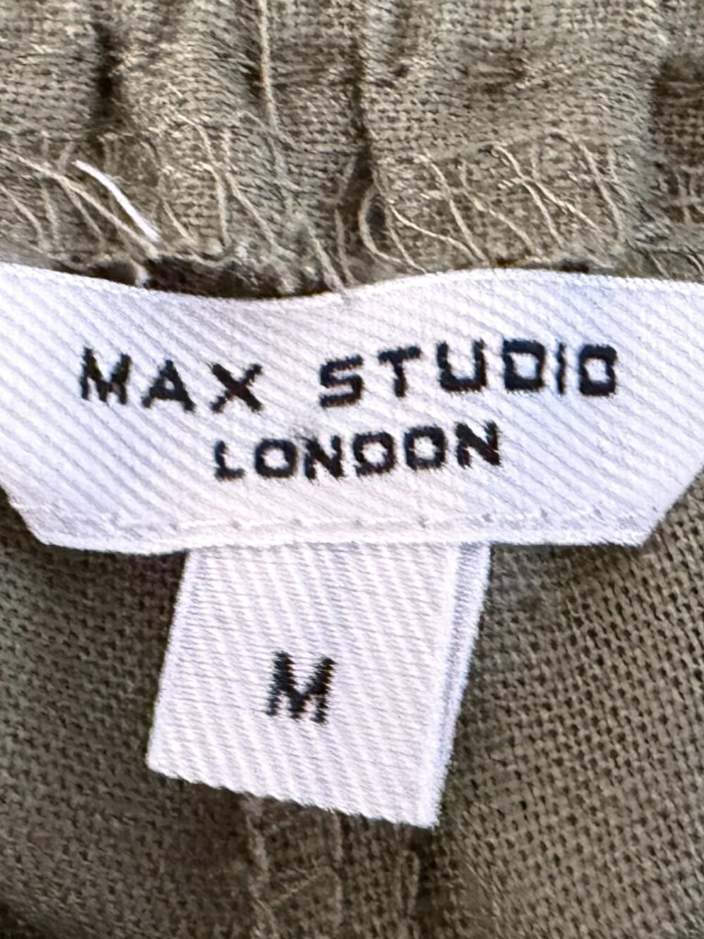 two linen and linen/rayon blend cropped pants (size 8/8P) Max Studio/JCrew - Picture 5 of 8
